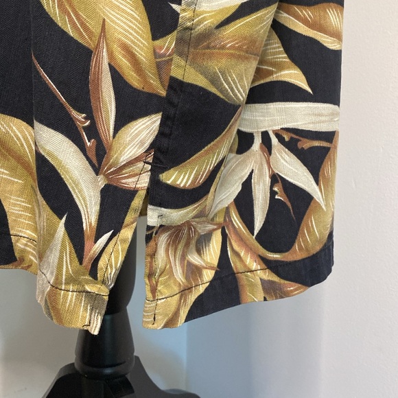 Kona Kai Trading Company Mens Short Sleeve Shirt Silk Blend Black Beige 2XL - Picture 6 of 10